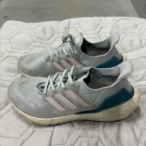 Adidas Shoes Women's 9 Ultraboost‎ 21 Halo Blue Fresh Candy Running Sneakers